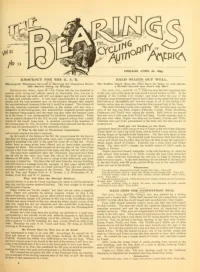 The Bearings, Vol 11, No 13 cover