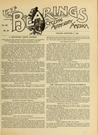 The Bearings, Vol 12, No 20 cover
