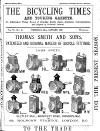 The Bicycling Times Touring Gazette, Vol 6, No 10 cover