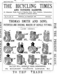 The Bicycling Times Touring Gazette, Vol 6, No 12 cover