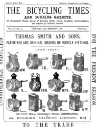 The Bicycling Times Touring Gazette, Vol 6, No 14 cover