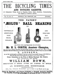 The Bicycling Times Touring Gazette, Vol 6, No 15 cover