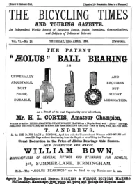 The Bicycling Times Touring Gazette, Vol 6, No 23 cover