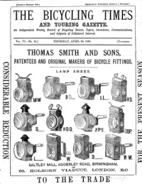 The Bicycling Times Touring Gazette, Vol 6, No 24 cover