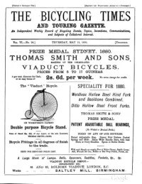The Bicycling Times Touring Gazette, Vol 6, No 26 cover