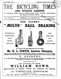 The Bicycling Times Touring Gazette cover