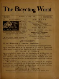 The Bicycling World, Vol 1, No 12 cover