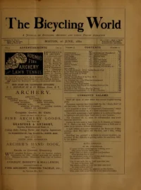 The Bicycling World, Vol 1, No 17 cover
