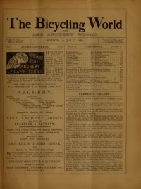 The Bicycling World, Vol 1, No 19 cover