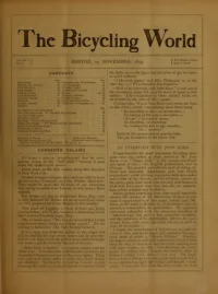 The Bicycling World, Vol 1, No 2 cover