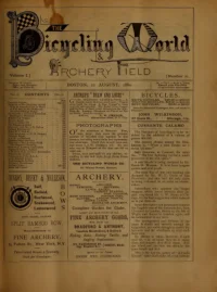 The Bicycling World, Vol 1, No 21 cover