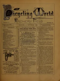 The Bicycling World, Vol 1, No 26 cover