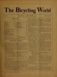 The Bicycling World, Vol 1, No 3 cover