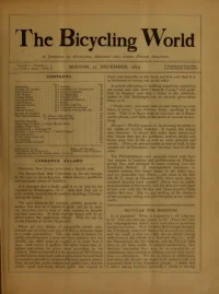 The Bicycling World, Vol 1, No 4 cover
