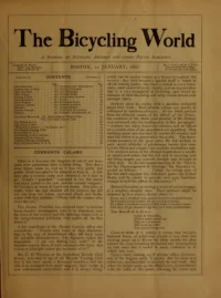 The Bicycling World, Vol 1, No 5 cover