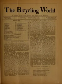 The Bicycling World, Vol 1, No 7 cover