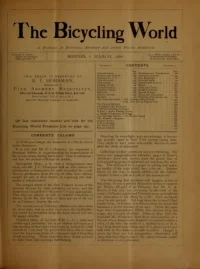 The Bicycling World, Vol 1, No 9 cover