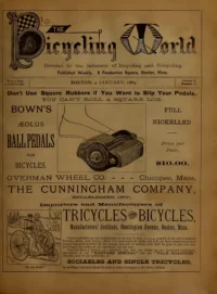 The Bicycling World, Vol 10, No 10 cover