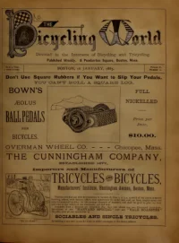 The Bicycling World, Vol 10, No 11 cover