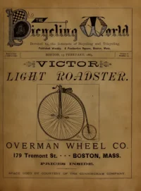The Bicycling World, Vol 10, No 15 cover
