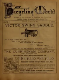 The Bicycling World, Vol 10, No 18 cover