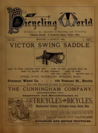 The Bicycling World, Vol 10, No 20 cover