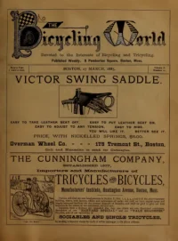 The Bicycling World, Vol 10, No 21 cover