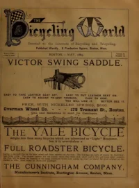 The Bicycling World, Vol 10, No 26 cover