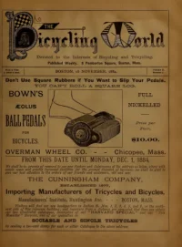 The Bicycling World, Vol 10, No 4 cover