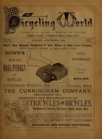 The Bicycling World, Vol 10, No 5 cover