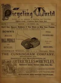 The Bicycling World, Vol 10, No 6 cover