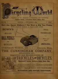 The Bicycling World, Vol 10, No 7 cover