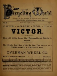 The Bicycling World, Vol 11, No 11 cover