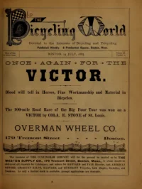 The Bicycling World, Vol 11, No 12 cover