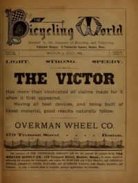 The Bicycling World, Vol 11, No 13 cover