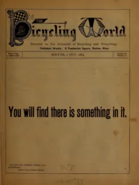 The Bicycling World, Vol 11, No 22 cover