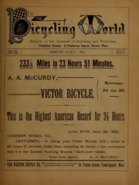 The Bicycling World, Vol 11, No 24 cover