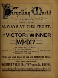 The Bicycling World, Vol 12, No 11 cover