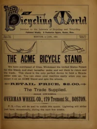 The Bicycling World, Vol 12, No 12 cover
