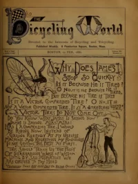 The Bicycling World, Vol 12, No 15 cover