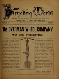 The Bicycling World, Vol 12, No 18 cover
