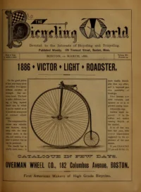 The Bicycling World, Vol 12, No 19 cover