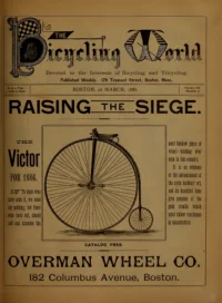 The Bicycling World, Vol 12, No 21 cover