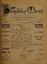 The Bicycling World, Vol 12, No 23 cover