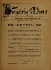 The Bicycling World, Vol 12, No 25 cover