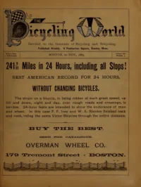 The Bicycling World, Vol 12, No 3 cover