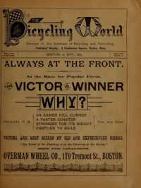 The Bicycling World, Vol 12, No 4 cover