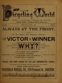 The Bicycling World, Vol 12, No 5 cover