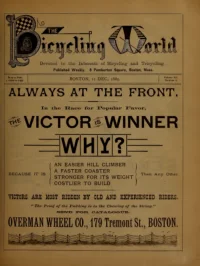 The Bicycling World, Vol 12, No 6 cover