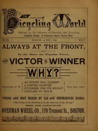 The Bicycling World, Vol 12, No 8 cover